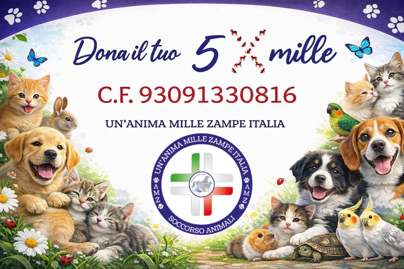 Animali sostenuti grazie al 5x1000 AMZItalia