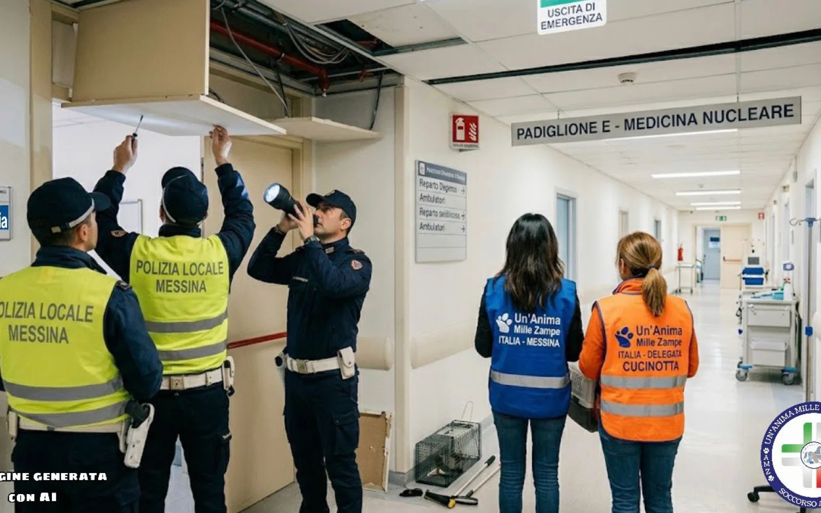 Presunto gatto intrappolato al Policlinico di Messina: task force in azione per la salvaguardia animale
