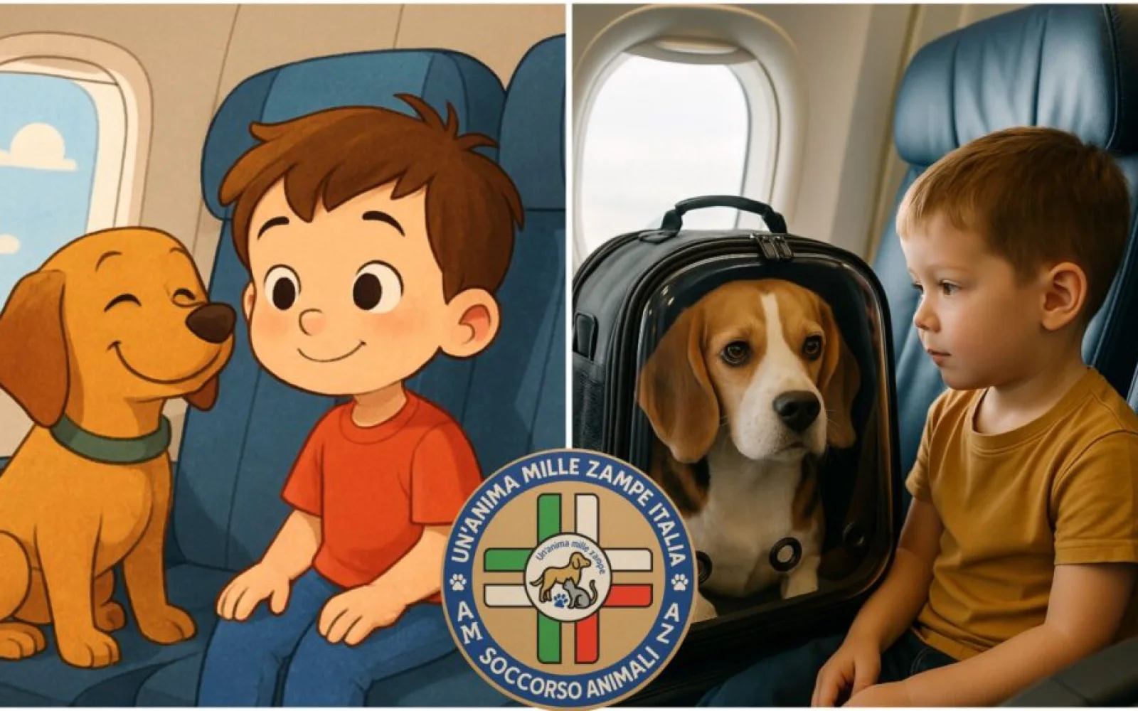 Via libera agli animali in cabina, cani e gatti anche sui sedili accanto ai passeggeri